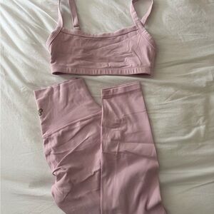 Aritzia Pink Activewear Set - Sports Bra and Leggings